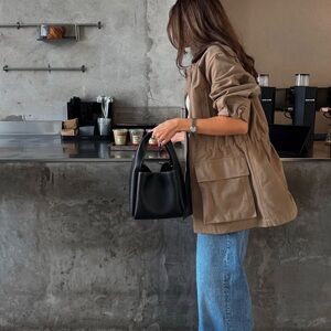 NEW! COS cotton trench coat in dark beige (xsmall)